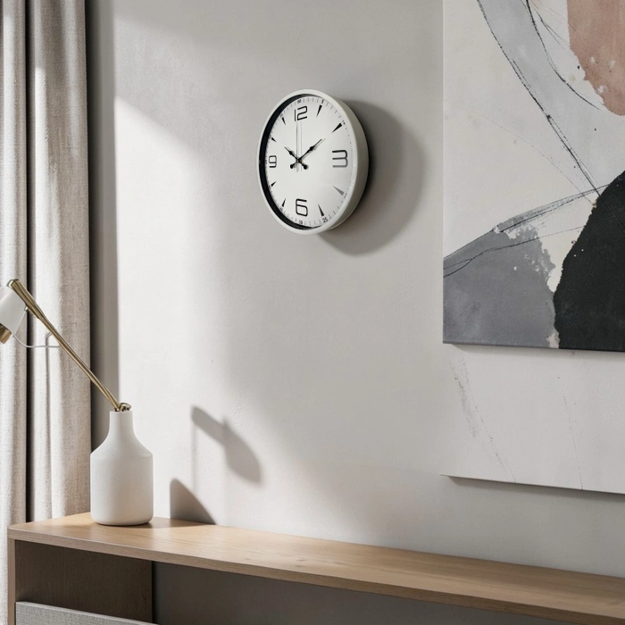 Mey İthalat® Soft Beyaz 36 Cm Dekoratif Duvar Saati