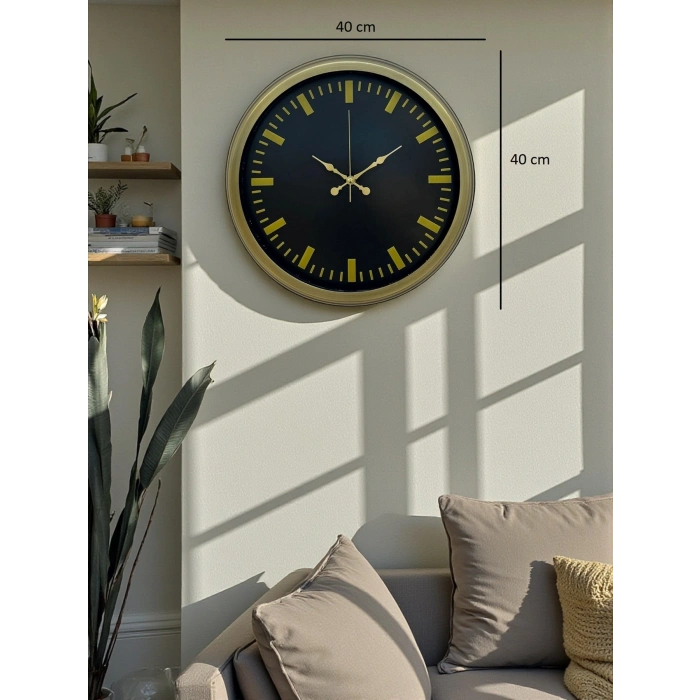 Mey İthalat® Vintage 40 Cm Metal Modern Duvar Saati