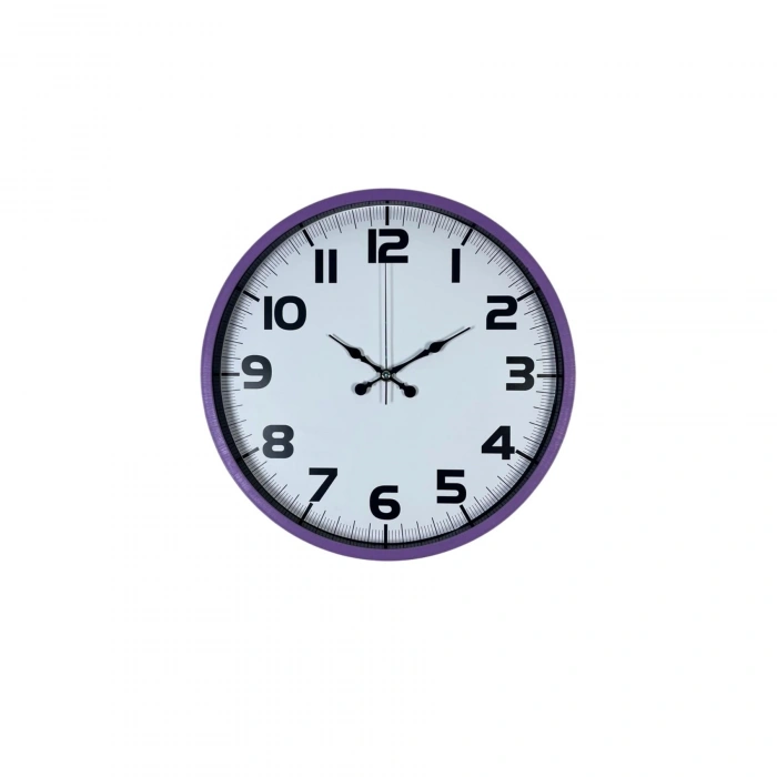 Mey İthalat® Violet Mor 36 Cm Standart Duvar Saati