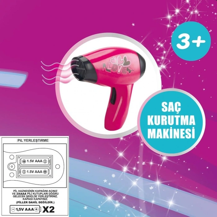 Mey İthalat® YD-3615-3  PİLLİ SAÇ KURUTMALI