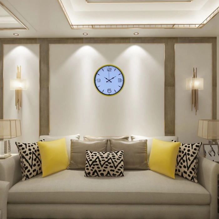 Mey İthalat® Yellow Line 36 Cm Duvar Saati