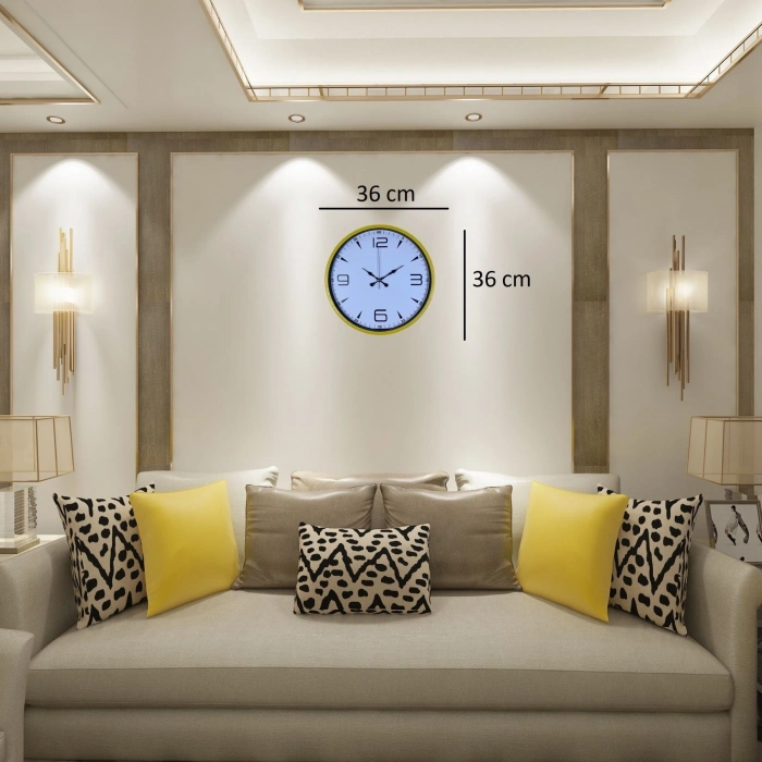 Mey İthalat® Yellow Line 36 Cm Duvar Saati
