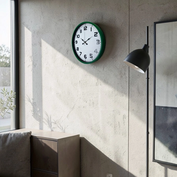 Mey İthalat® Yeşil 36 Cm Zarif Duuvar Saati