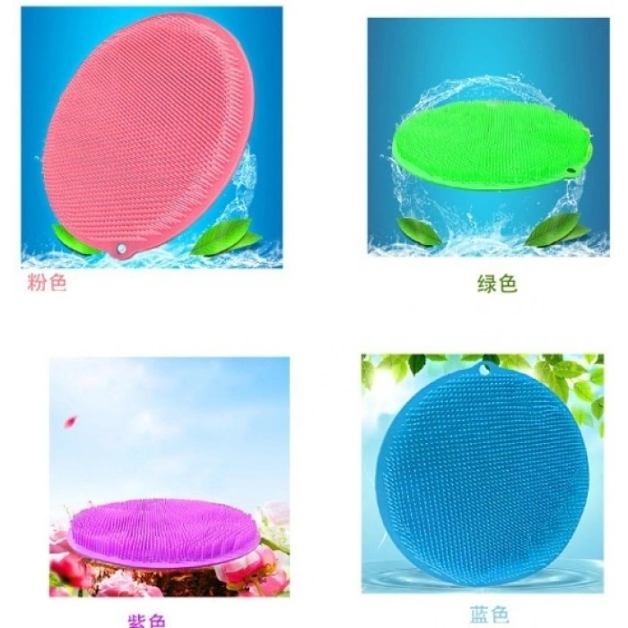 Mey İthalat® Yuvarlak Vantuzlu Banyo Sırt Kese Matı 26 cm