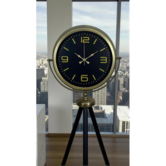 Mey İthalat® Zamanın Asaleti Eskitme Tripod Ayaklı Saat