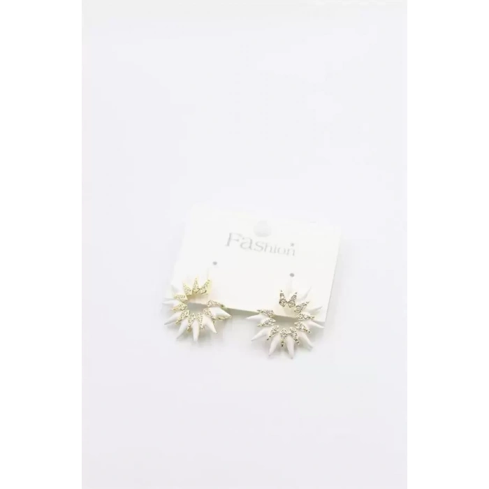 Mineli Küpe - Beyaz