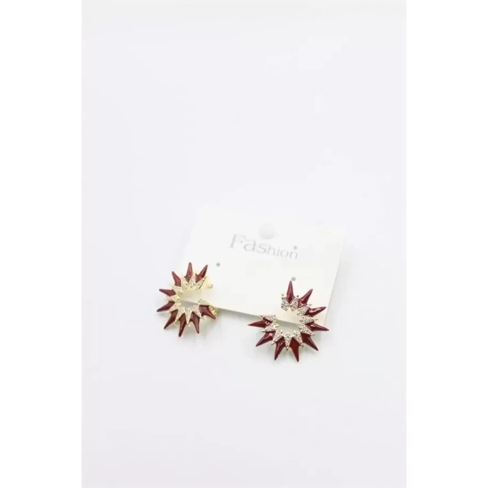 Mineli Küpe - Bordo