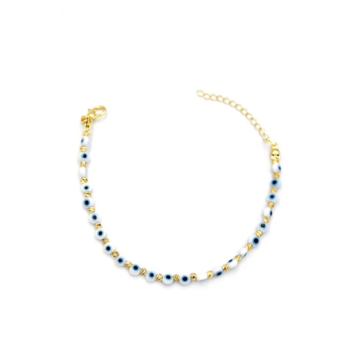 Nazar Boncuk  Bileklik - Beyaz