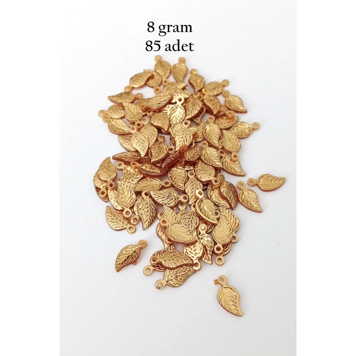 Oya Abiye Bileklik Kolye Pleksi Metalik Plastik Pul Altın Renk 8 gram 85 adet - BNC486
