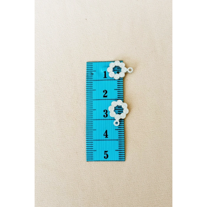 Oya Abiye Bileklik Kolye Pleksi Metalik Plastik Pul Gümüş Renk 24 gram 105 adet - BNC561