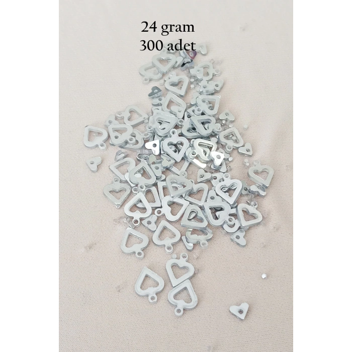 Oya Abiye Bileklik Kolye Pleksi Metalik Plastik Pul Gümüş Renk 24 gram 300 adet - BNC571