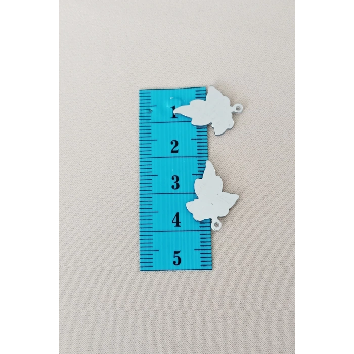 Oya Abiye Bileklik Kolye Pleksi Metalik Plastik Pul Gümüş Renk 24 gram 90 adet - BNC592