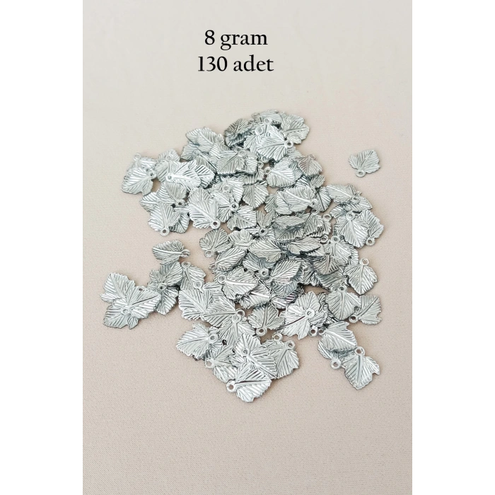 Oya Abiye Bileklik Kolye Pleksi Metalik Plastik Pul Gümüş Renk 8 gram 130 adet - BNC507