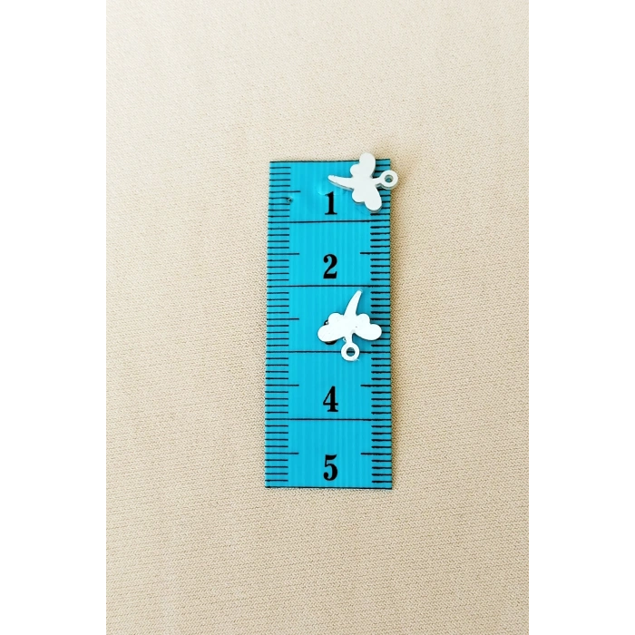 Oya Abiye Bileklik Kolye Pleksi Metalik Plastik Pul Gümüş Renk 8 gram 90 adet - BNC503