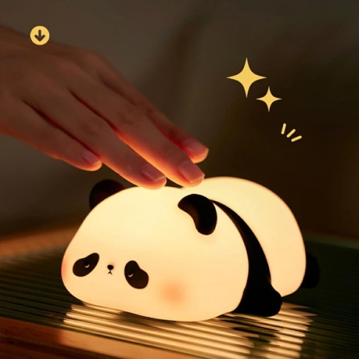 Panda Tasarımlı Renk Değiştirebilen Dokunmatik Gece Lambası