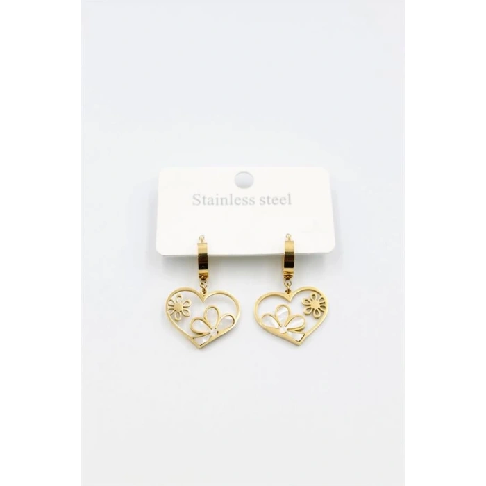 Sedef Çiçek Küpe - Altın