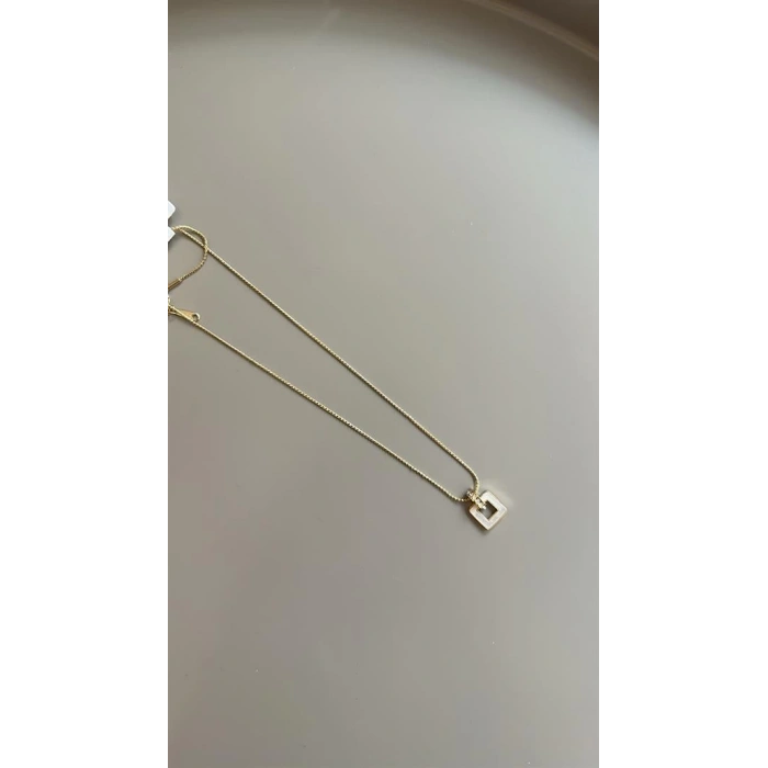 Sedefli Halka Kolye - Altın