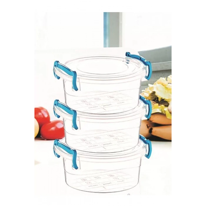 Sweet Yuvarlak Saklama Kabı 3lü Royaleks-ÇNK2320