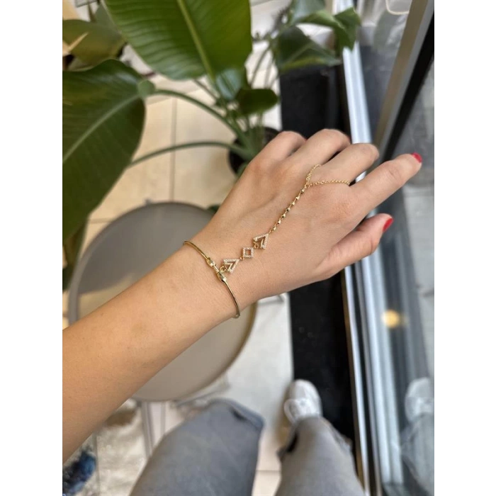 Taşlı Bilezik Şahmeran - Altın