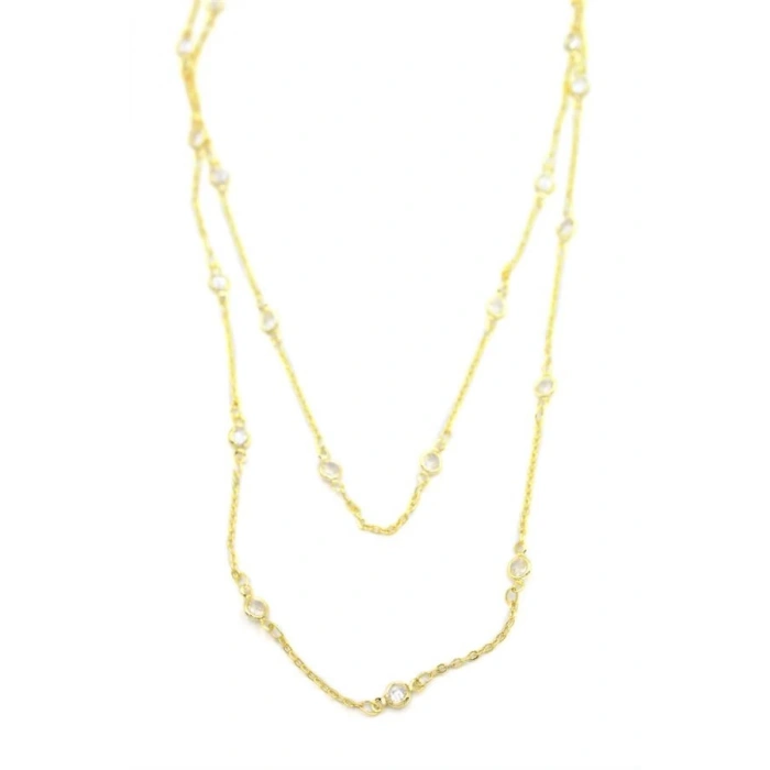 Taşlı Kolye - Altın