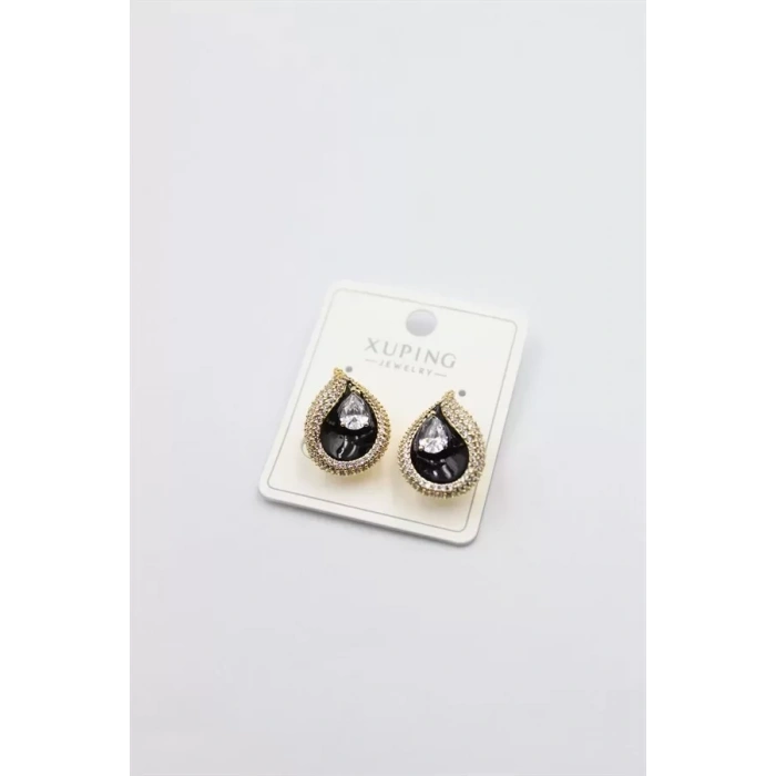 Taşlı Küpe - Altın