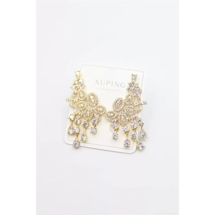 Taşlı Küpe - Altın