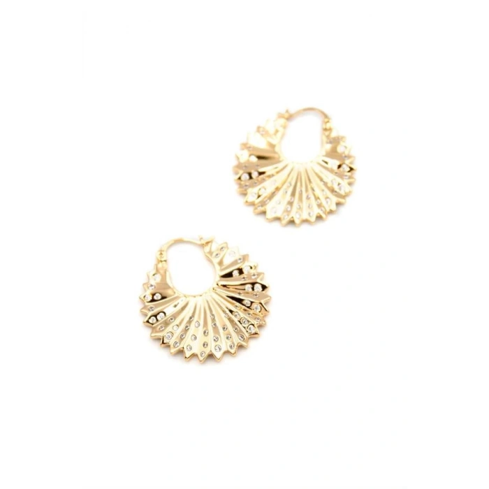 Taşlı Küpe - Altın