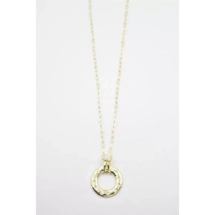 Taşlı Vip Kolye - Altın