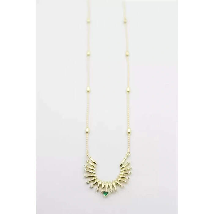 Taşlı Vip Kolye - Altın