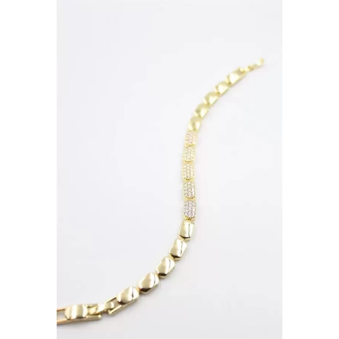 Taşlı Xuping Bileklik - Altın