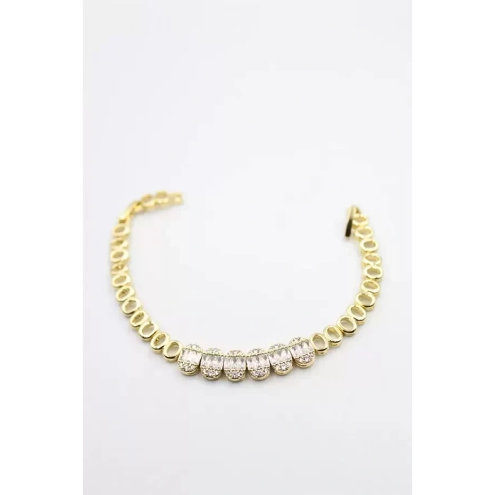 Taşlı Xuping Bileklik - Altın