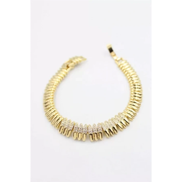 Taşlı Xuping Bileklik - Altın