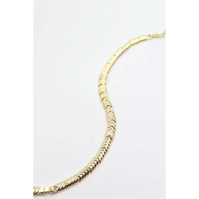 Taşlı Xuping Bileklik - Altın