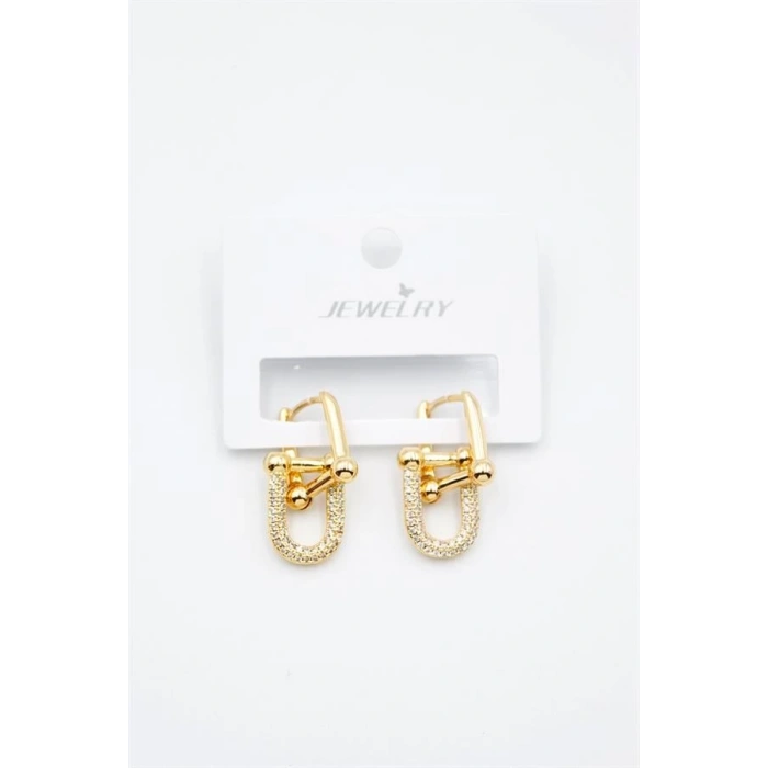 Tf Zincir Küpe - Altın