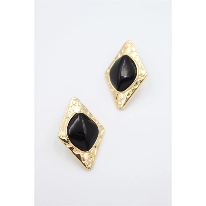 Üçgen Küpe - Siyah