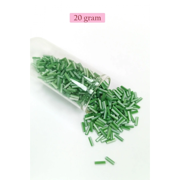 Uzun Boru Kesme Boncuk Çap 2mm Uzunluk 10 mm - 4 Renk - Toplam 80 Gram - BNC431