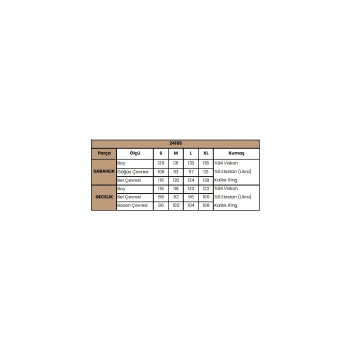 Yaprak Desenli Yırtmaçlı Dantelli ve Dekolteli Sabahlık Takımı