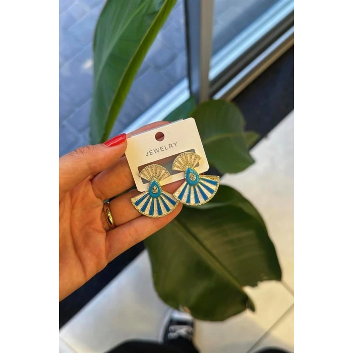 Yelpaze Küpe - Altın