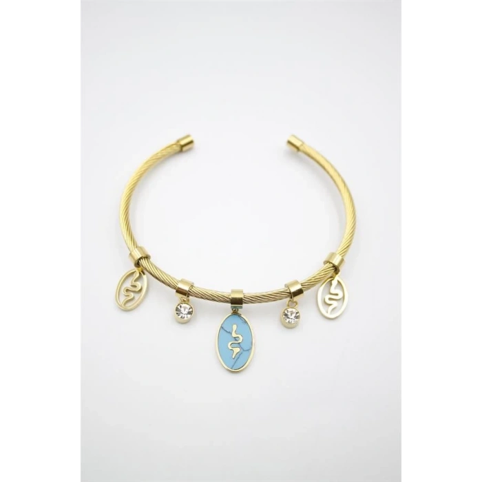 Yılan Örgü Bilezik - Altın