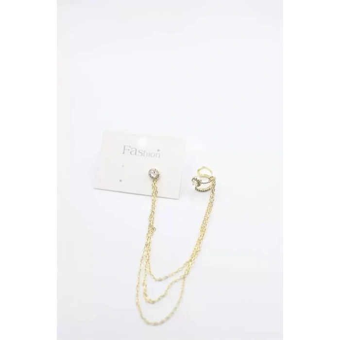 Zincir Sallantılı Küpe - Altın