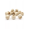 100 Gr (100 Adet) Ahşap Boncuk 15 mm çap x 10 mm Delik Doğal Yuvarlak Ahşap Makrome El İşi Çanta