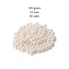 100 gram 12mm Krem Renk Plastik İnci Boncuk Çanta ve Takı Yapım Boncuğu (~80 adet)