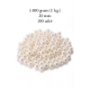 1.000 gram (1 kg.) 20mm Krem Renk Plastik İnci Boncuk Çanta ve Takı Yapım Boncuğu (~200 adet)