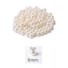 1.000 gram (1 kg.) 6mm Krem Renk Plastik İnci Boncuk Çanta ve Takı Yapım Boncuğu (~7.500 adet)