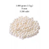 1.000 gram (1 kg.) 8mm Krem Renk Plastik İnci Boncuk Çanta ve Takı Yapım Boncuğu (~3.200 adet)
