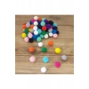 12mm Renkli Karışık Yumuşak Ponpon Peluş 200 Adet