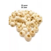20 Gr (20 Adet) Ahşap Boncuk 15 mm çap x 10 mm Delik Doğal Yuvarlak Ahşap Makrome El İşi Çanta