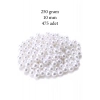 250 gram 10mm Beyaz Renk Plastik İnci Boncuk Çanta ve Takı Yapım Boncuğu (~475 adet)