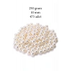 250 gram 10mm Krem Renk Plastik İnci Boncuk Çanta ve Takı Yapım Boncuğu (~475 adet)
