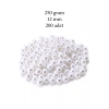 250 gram 12mm Beyaz Renk Plastik İnci Boncuk Çanta ve Takı Yapım Boncuğu (~200 adet)